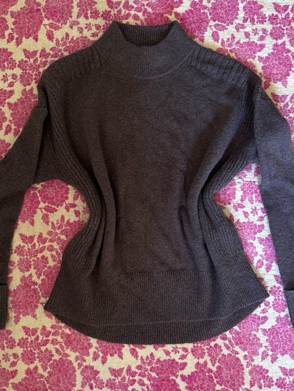 Treasure & Bond Women's Brown Mock Neck Sweater